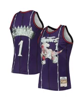 Men's Mitchell & Ness Tracy McGrady Purple Toronto Raptors 1998-99 Hardwood Classics 75th Anniversary Diamond Swingman Jersey