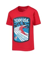 Big Boys Red Team Usa Mountain Skiing T-shirt