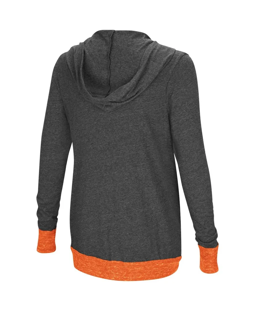 Women's Colosseum Charcoal Oklahoma State Cowboys Steeplechase Open Cardigan with Hood
