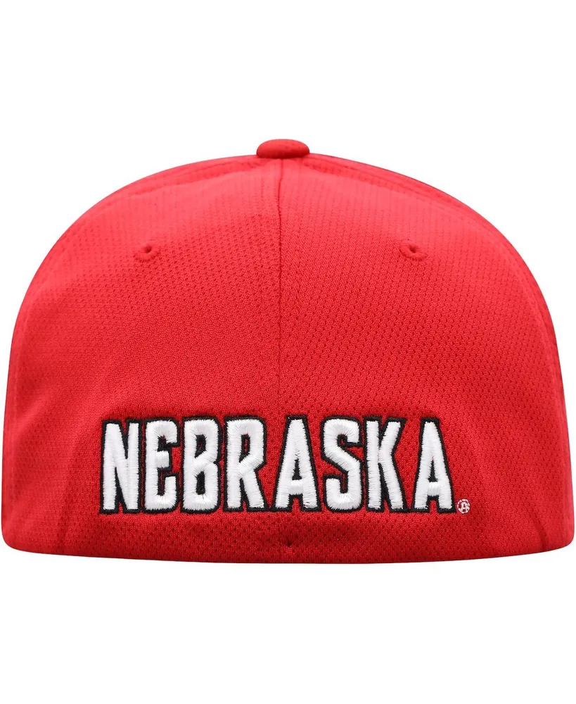 Men's Top of the World Scarlet Nebraska Huskers Reflex Logo Flex Hat