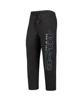 Men's Concepts Sport Black, Blue Miami Marlins Meter T-shirt and Pants Sleep Set