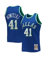 Men's Dirk Nowitzki Blue Dallas Mavericks 1998-99 Hardwood Classics 75th Anniversary Diamond Swingman Jersey