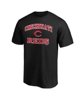 Men's Black Cincinnati Reds Heart & Soul T-shirt