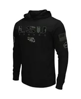 Men's Black Lsu Tigers Oht Military-Inspired Appreciation Hoodie Long Sleeve T-shirt
