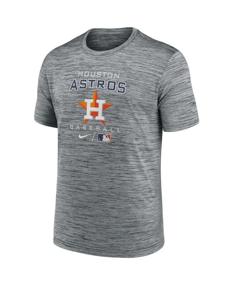 Men's Charcoal Houston Astros Authentic Collection Velocity Practice Space-Dye Performance T-shirt