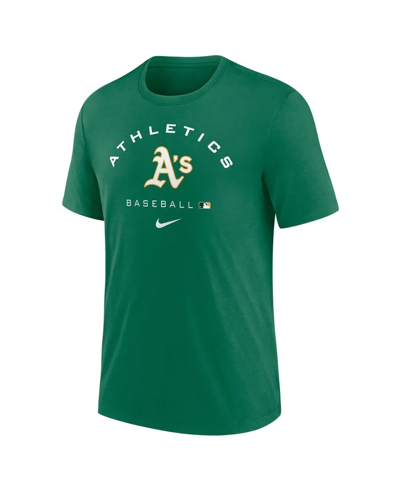 Men's Kelly Green Oakland Athletics Authentic Collection Tri-Blend Performance T-shirt