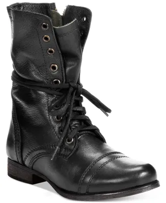 Steve Madden Women's Troopa Lace-up Combat Boots
