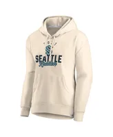 Women's Fanatics Oatmeal Seattle Kraken Carry the Puck Pullover Hoodie Sweatshirt