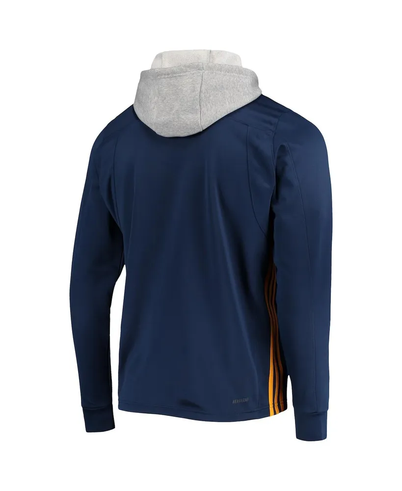 Men's adidas Navy St. Louis Blues Skate Lace Aeroready Pullover Hoodie