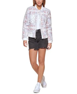 Levis Womens Diamond Quilted Casual Bomber Jacket Xs 4x