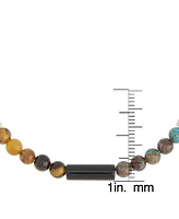 Multi Colored Bead Stretch Bracelet - Multi