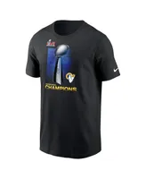 Men's Nike Black Los Angeles Rams Super Bowl Lvi Champions Lombardi Trophy T-shirt