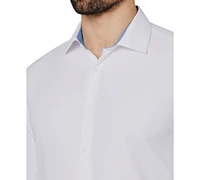 Calabrum Men's Regular Fit Solid Wrinkle Free Performance Dress Shirt