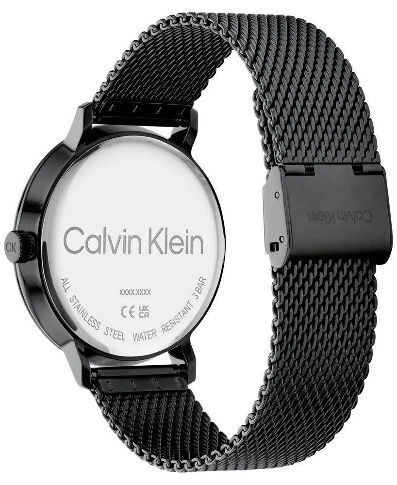 Calvin Klein Black Stainless Steel Mesh Bracelet Watch 42mm