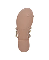 Nine West Women's Cartee Studded Strappy Flat Sandals