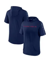 Men's Fanatics Navy Chicago Fire Definitive Victory Short-Sleeved Pullover Hoodie