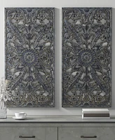 Madison Park Botanical Panel Carved Wall Set