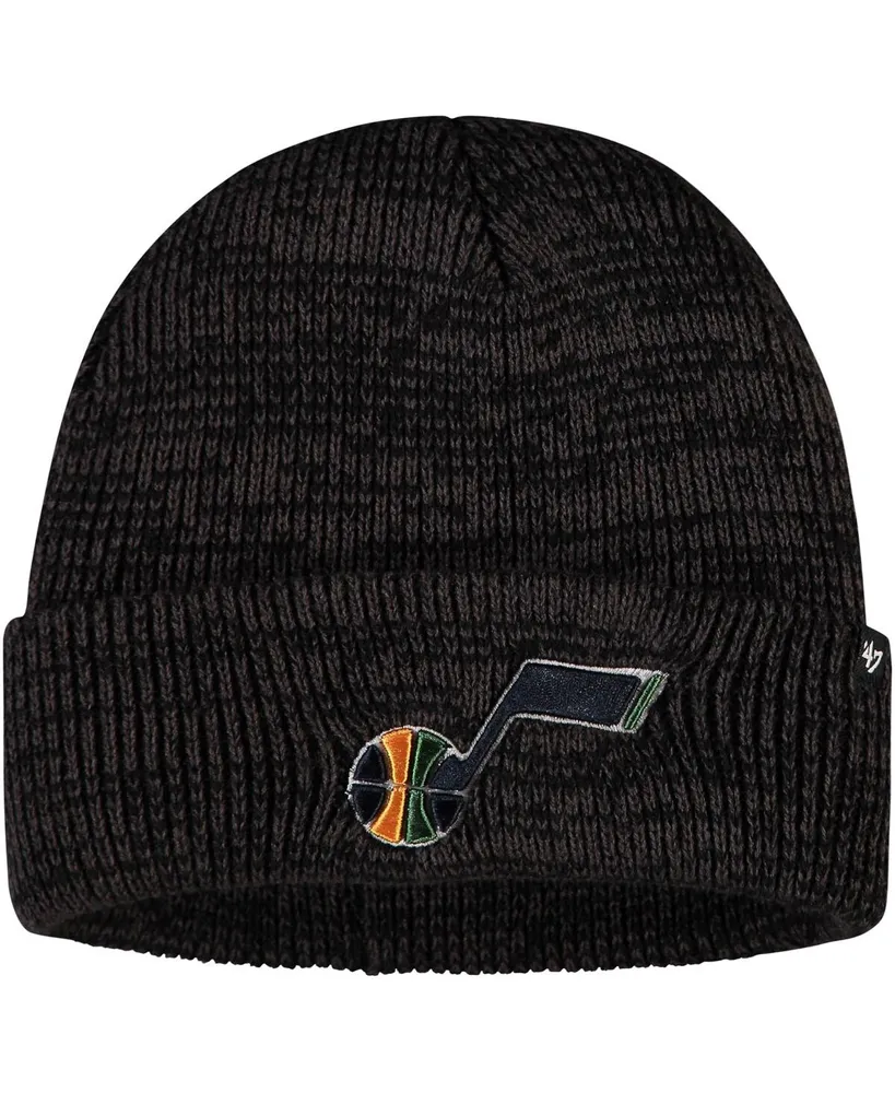 Men's '47 Black Utah Jazz Brain Freeze Cuffed Knit Hat