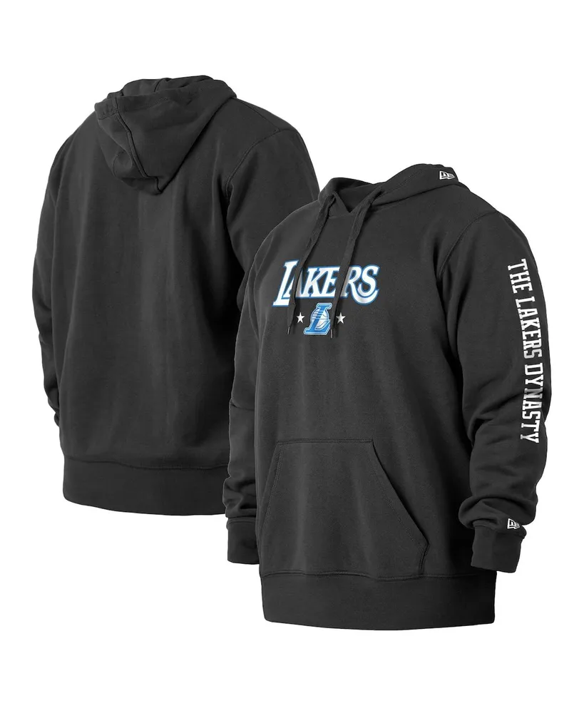 Men's New Era Black Los Angeles Lakers 2021/22 City Edition Big and Tall Pullover Hoodie