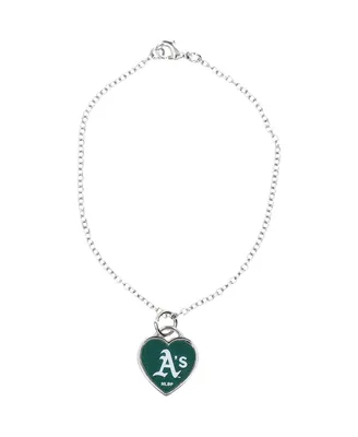 Men's and Women's WinCraft Green Oakland Athletics Heart Jewel Bracelet