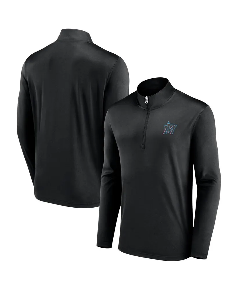 Men's Fanatics Black Miami Marlins Underdog Mindset Quarter-Zip Jacket