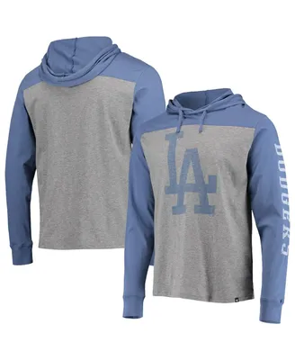 Men's '47 Brand Gray Los Angeles Dodgers Franklin Wooster Pullover Hoodie