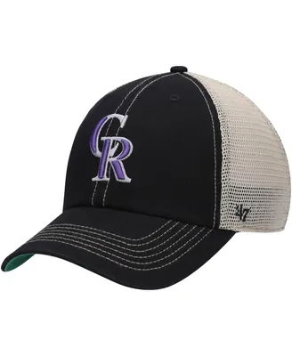 Men's '47 Black Colorado Rockies Trawler Clean Up Trucker Snapback Hat