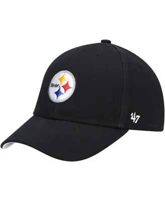 Toddler Unisex '47 Black Pittsburgh Steelers Basic Mvp Adjustable Hat