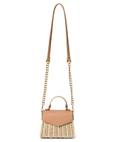 Like Dreams Women's Heather Woven Straw Crossbody