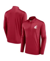 Men's Fanatics Crimson Washington State Cougars Underdog Mindset Quarter-Zip Top