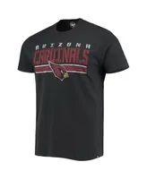 Men's '47 Brand Black Arizona Cardinals Team Stripe T-shirt