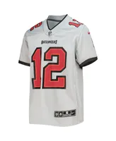 Big Boys Nike Tom Brady Gray Tampa Bay Buccaneers Inverted Team Game Jersey