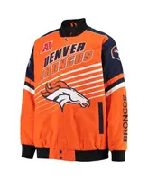 Men's G-iii Sports by Carl Banks Orange, Navy Denver Broncos Extreme Strike Cotton Twill Full-Snap Jacket