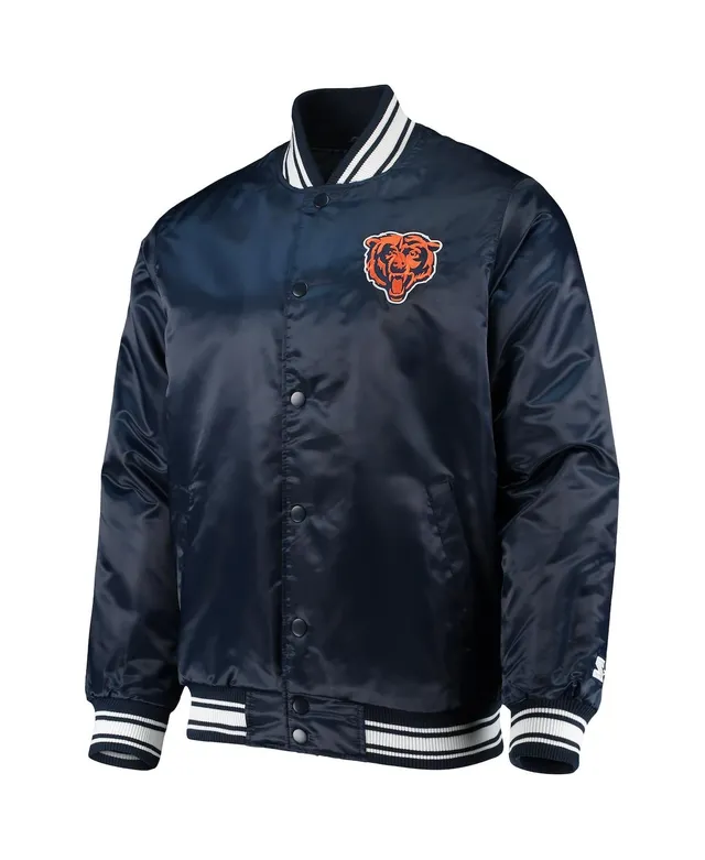 Men's Starter White Chicago Bears The Power Forward Full-Snap Jacket