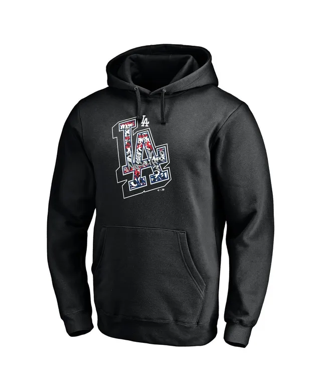 Lids Los Angeles Dodgers Fanatics Branded Big & Tall Utility Pullover Hoodie  - Black