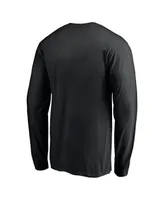 Men's Fanatics Black Los Angeles Rams 2021 Nfc Champions Iconic Slant Long Sleeve T-shirt