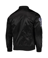 Men's Pro Standard Black Los Angeles Dodgers Wordmark Satin Full-Snap Jacket