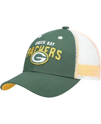 Preschool Unisex Green, White Green Bay Packers Core Lockup Mesh Back Snapback Hat