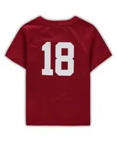 Boys and Girls Toddler Nike #18 Crimson Alabama Tide Untouchable Football Jersey