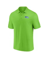 Men's Fanatics College Navy, Neon Green Seattle Seahawks Home And Away 2-Pack Polo Set