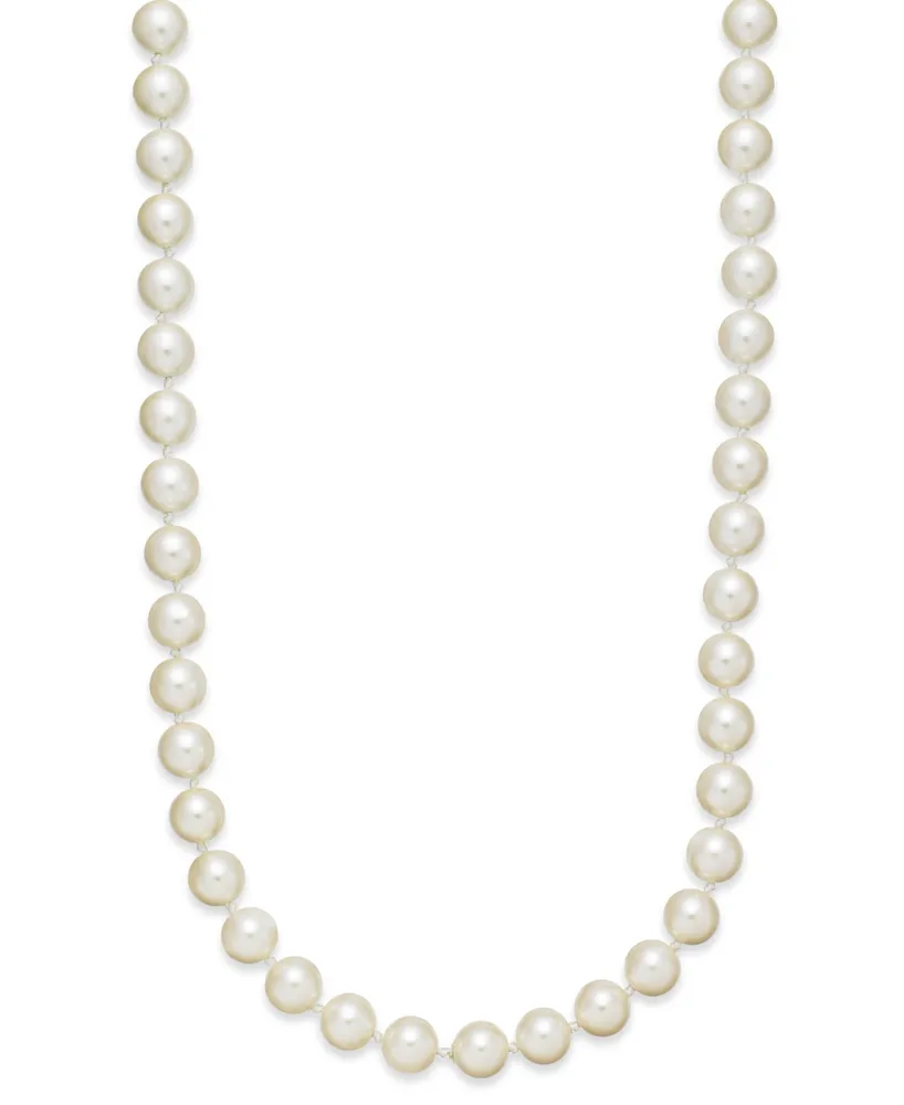 Charter Club Imitation Pearl (8mm) Strand Necklace, 24" + 2" extender, Created for Macy's