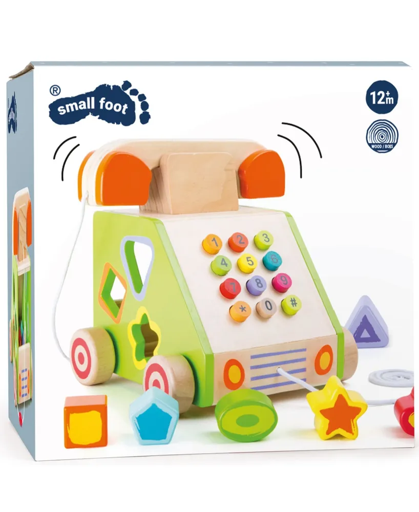 Small Foot Wooden Toys Telephone Shape Sorter, 7 Piece