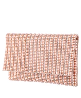 Women's Allover Imitation Pearl and Crystal Envelope Clutch