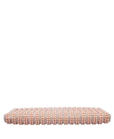 Women's Allover Imitation Pearl and Crystal Envelope Clutch