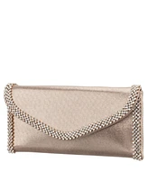 Women's Crystal Trim Envelope Clutch