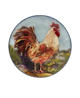 Certified International Rooster Meadow Salad Plate, Set of 4