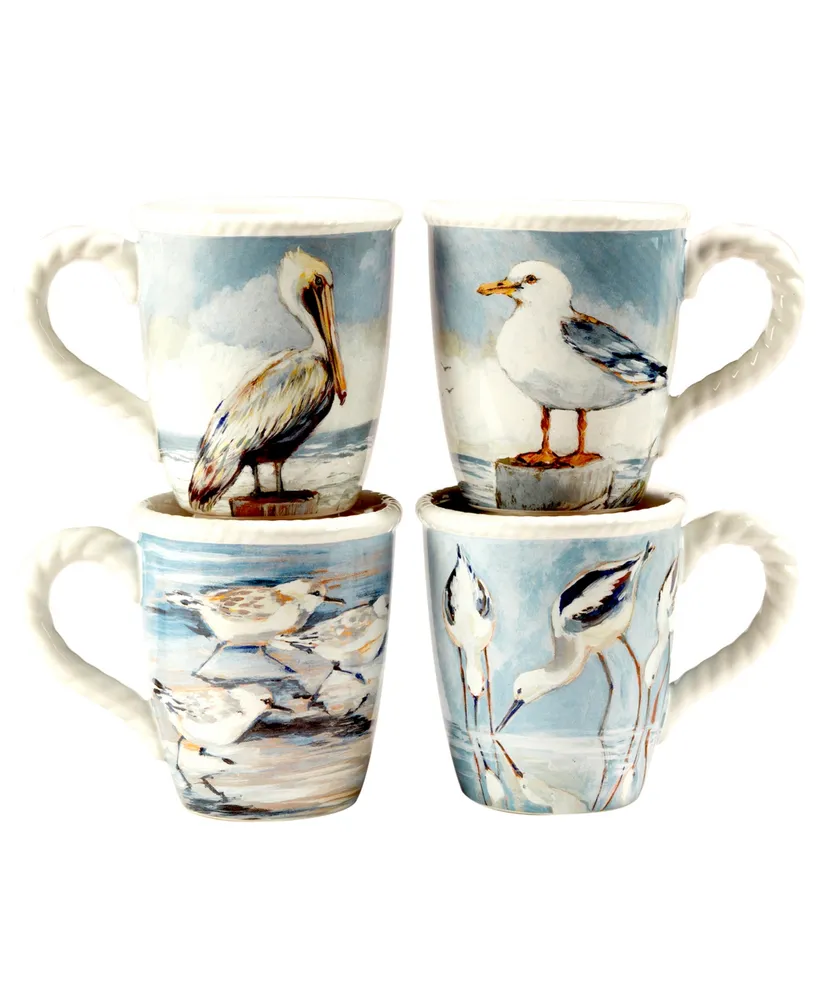 Certified International Shorebirds Mug, Set of 4