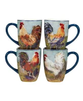 Certified International Rooster Meadow Dinnerware Set, 16 Piece