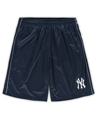 Men's Majestic Navy New York Yankees Big Tall Mesh Shorts