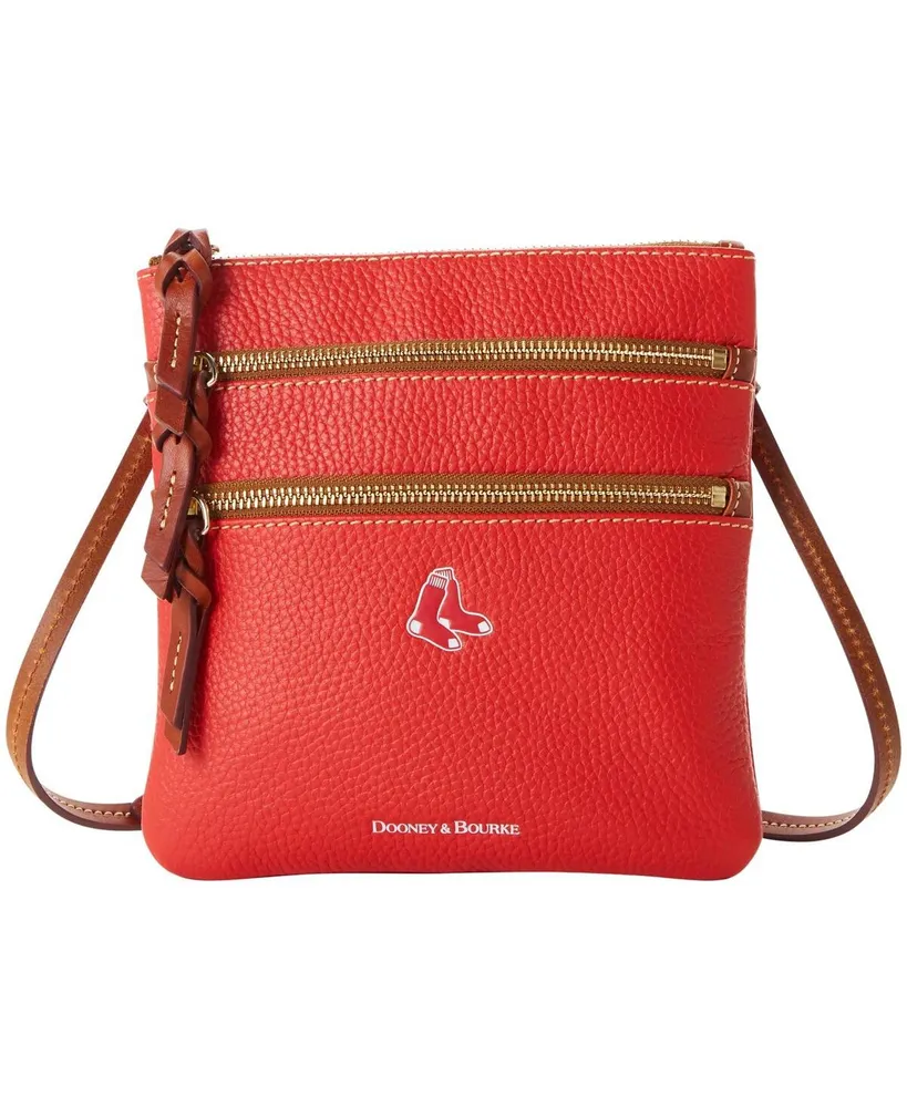 Women's Dooney & Bourke Boston Red Sox Pebble Triple-Zip Core Crossbody Purse